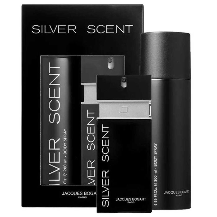 Jacques Bogart Silver Scent EDT 100Ml + Body Spray 200Ml Gift Set For Men