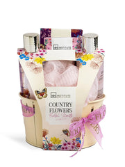 IDC Institute Shower Gel 125ml, Bubble Bath 125ml, Body Lotion 50ml, Bath Salts  100g ,Bath Puff