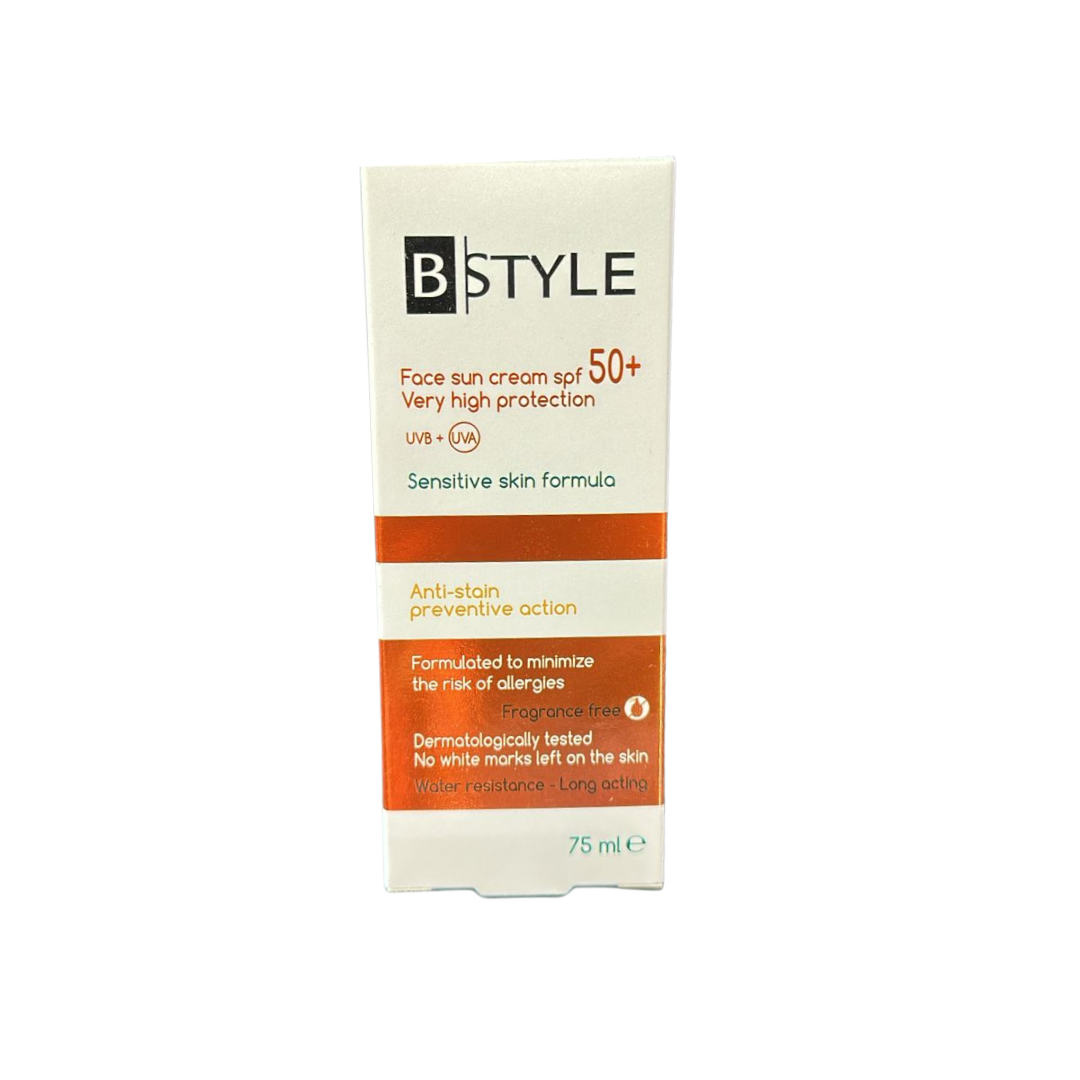 كريم بي ستايل للوجه بعامل حماية من الشمس SPF50+ عالي الحماية 75 مل