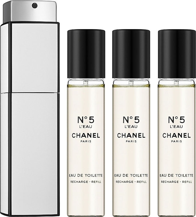 CHANEL N5 L'EAU EDT PURSE SPRAY 3x20ML REFILL