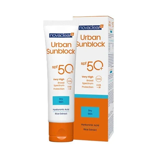نوفاكلير كريم الوجه واقي الشمس الحضري SPF 50+ للبشرة الجافة والمختلطة 40 مل