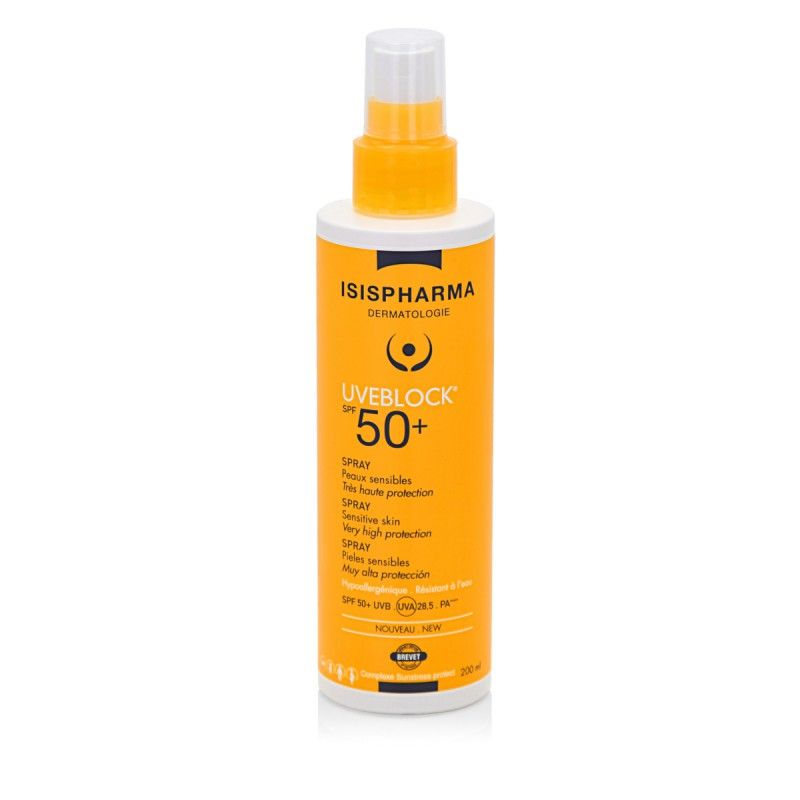 بخاخ حماية من اشعة الشمس يو في بلوك من ايسيسفارما SPF50 200 مل