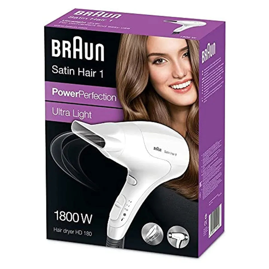 مجفف الشعر براون BRHD180SDE Satin Hair 1 PowerPerfection بقوة 1800 واط