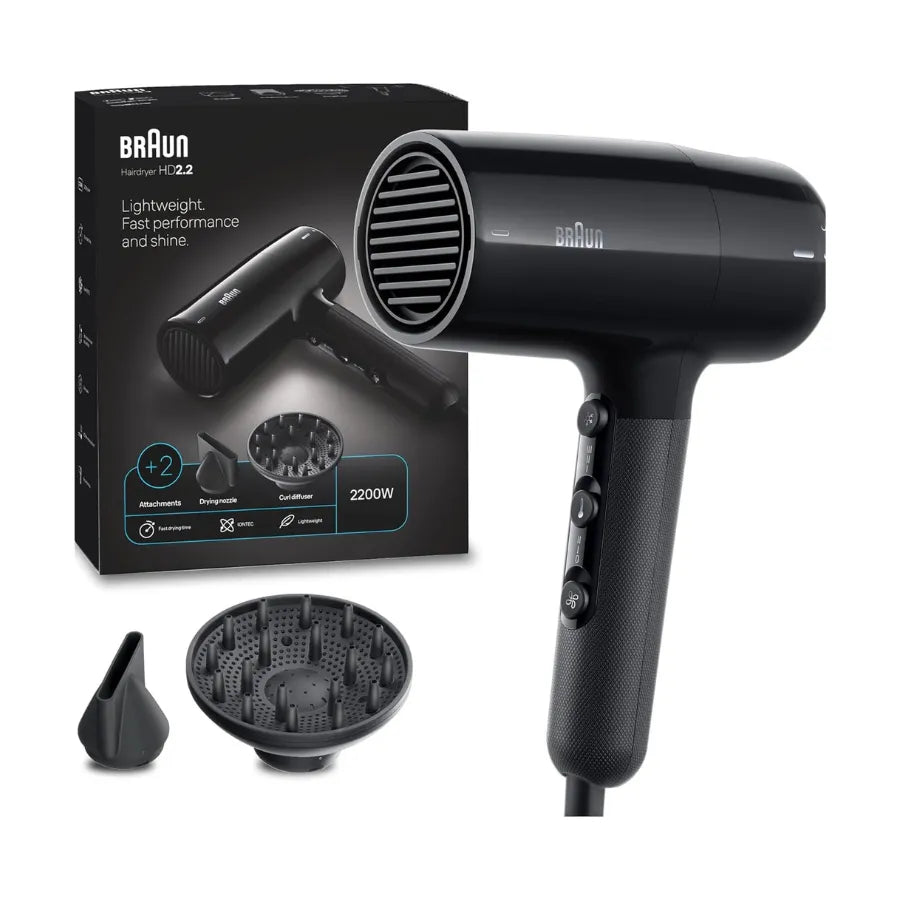 Braun Hair Dryer 2200W with Styling Attachments Model HD225Sde