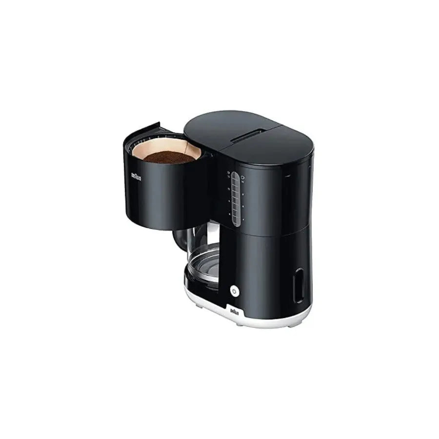 Braun Breakfast1 KF1100BK Filter Coffee Maker 1000W with OptiBrew System  10 Cup Capacity, Black