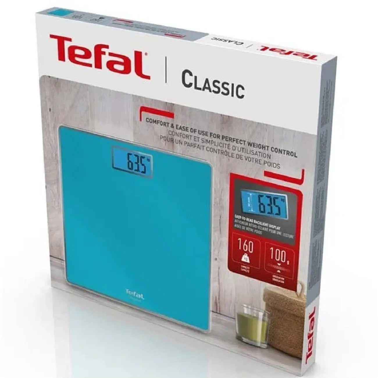TEFAL BATHROOM SCALE CLASSIC SILVER UP 160KG