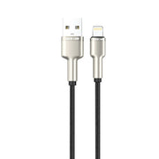 Green Lion USB A to Lightning Braided Cable 18W Black GN10BRU2LBK