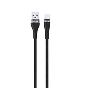 Green Lion USB A to USB C Braided Cable Black GNBRUSATCBK
