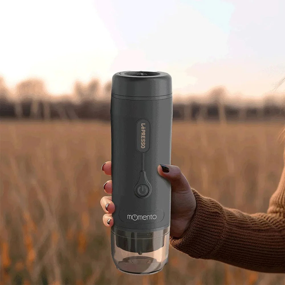 ماكينة اسبريسو محمولة LePresso Momento 2.0 متوافقة مع كبسولات Nespresso LPPESSMBK