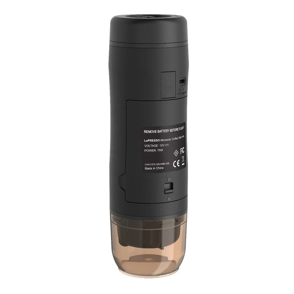 ماكينة اسبريسو محمولة LePresso Momento 2.0 متوافقة مع كبسولات Nespresso LPPESSMBK