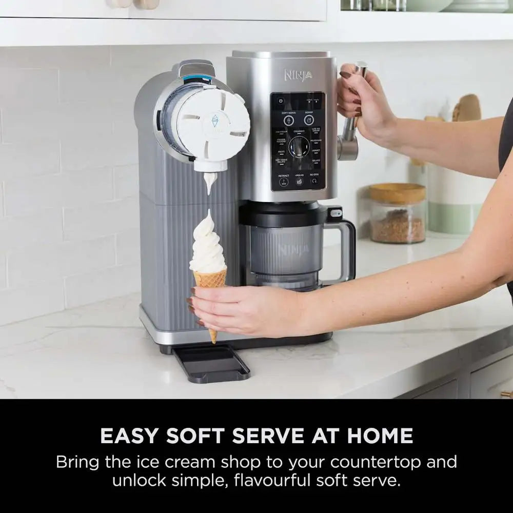 Ninja CREAMi Swirl 13-in-1 Ice Cream & Soft Serve Maker NC701UK, جهاز صنع الآيس كريم والسوفت سيرف نينجا CREAMi Swirl متعددة الوظائف 13 برنامج NC701UK