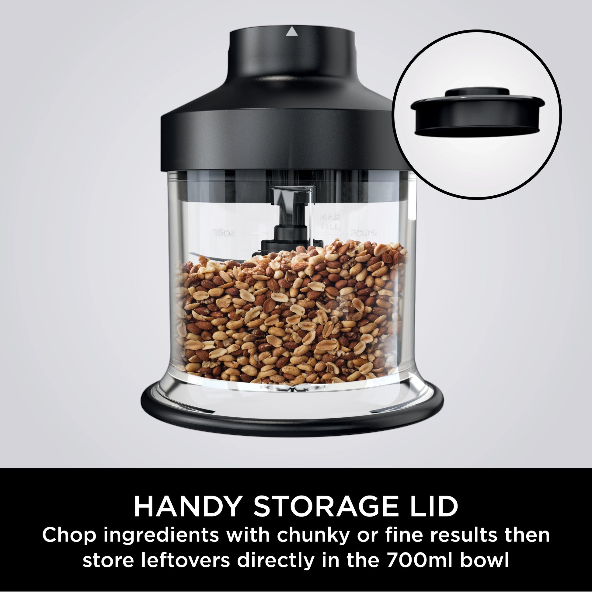 Ninja Foodi 3-in-1 Hand Blender, Mixer & Chopper CI100ME | 850W, خلاط يدوي نينجا Foodi 3 في 1 مع مفرمة وخفاقة | 850 واط CI100ME