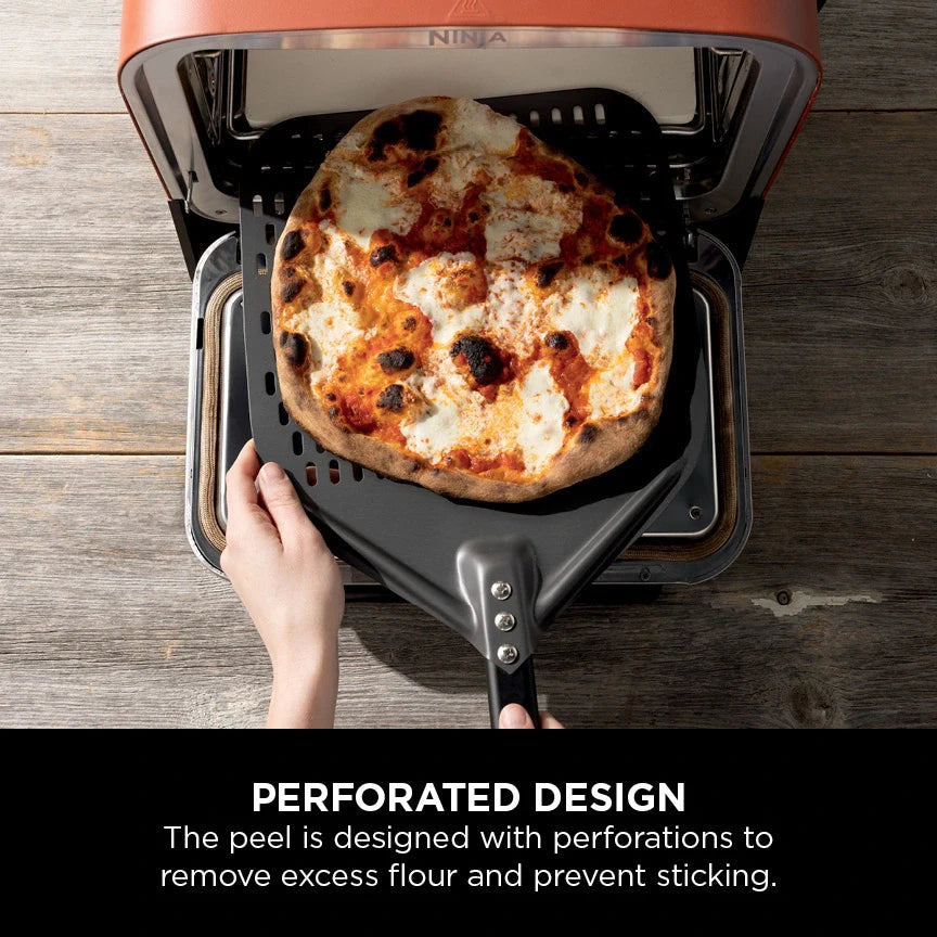 Ninja Woodfire Pizza Serving Peel XSKPZPLU | Lightweight Perforated Pizza Paddle for Outdoor Ovens