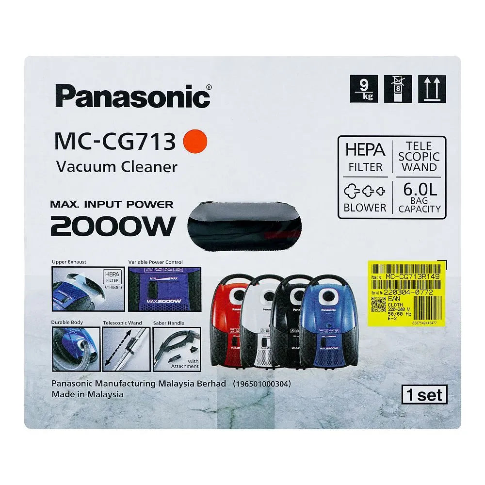 Panasonic MC CG713 Canister Vacuum Cleaner 2000 W