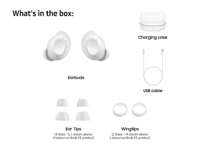 Samsung Galaxy Buds FE True Wireless Earbuds with ANC SM-R400N White