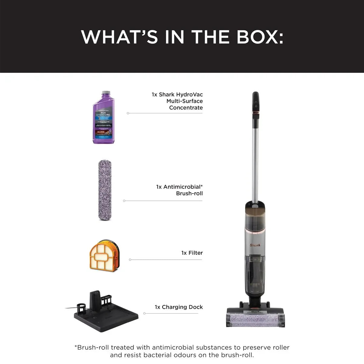 Shark HydroVac Cordless Hard Floor Cleaner WD210ME , منظف أرضيات شارك HydroVac لاسلكي WD210ME | مكنسة | مسح | تنظيف ذاتي