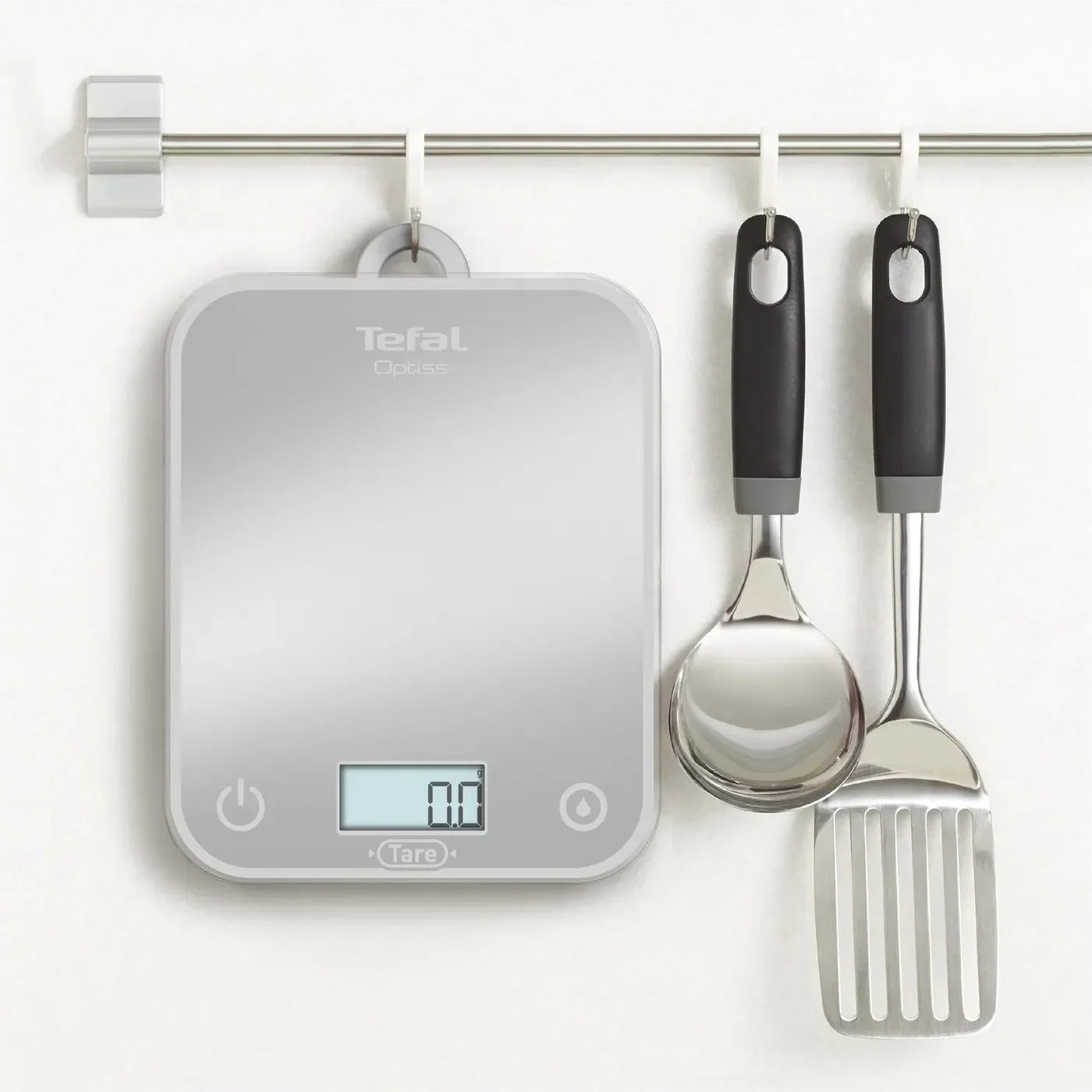 ميزان مطبخ رقمي TEFAL Optiss زجاج مقوى بدقة 1 جرام موديل BC5010