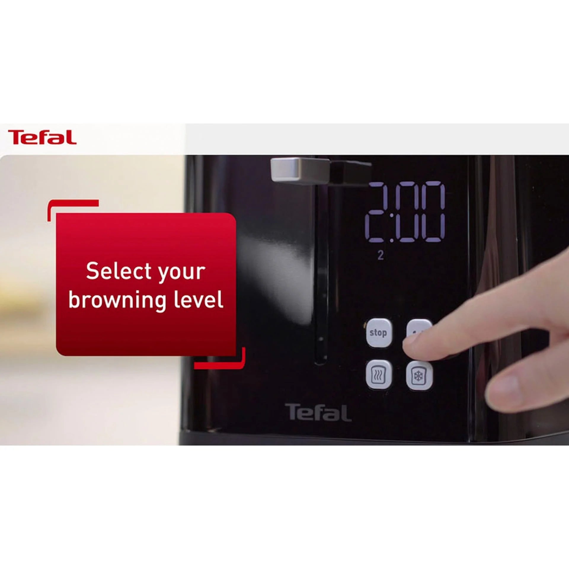Tefal Smart n Light Toaster 2 Slot TT640840 850W