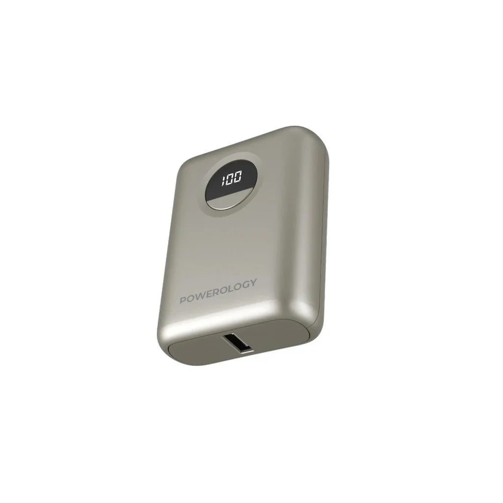 باور بنك Powerology Ultra Compact Power Bank سعة 10000mAh شحن سريع PD 20W موديل PPBCHA04-TI